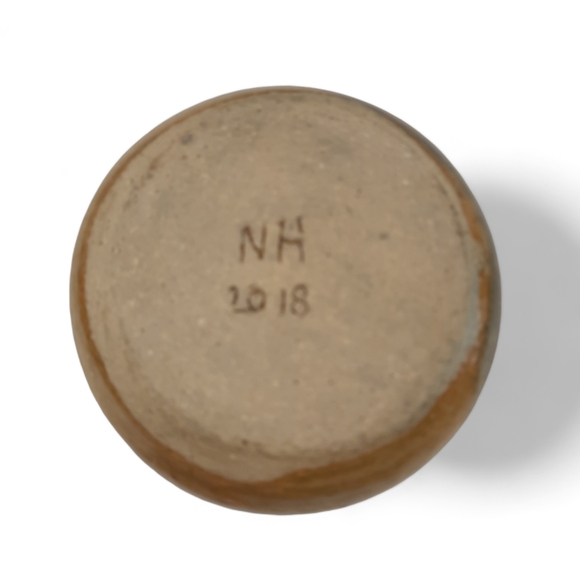 Abstract Sculptural Stoneware Studio Pottery Hand Thrown Glazed Vase Mug Vessel - Picture 10 of 10